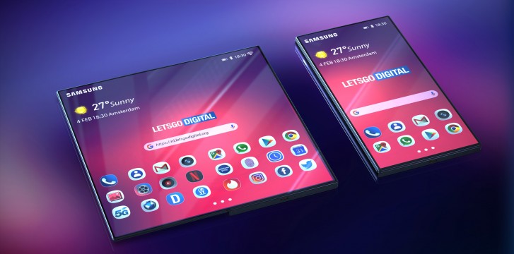 Foldable Samsung Galaxy F is a thinner device with smaller bezels shows in new renders