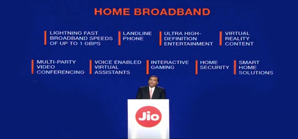 Jio GigaFiber will be Launched September 5, Starting at Rs 700 for a 100Mbps Plan 
