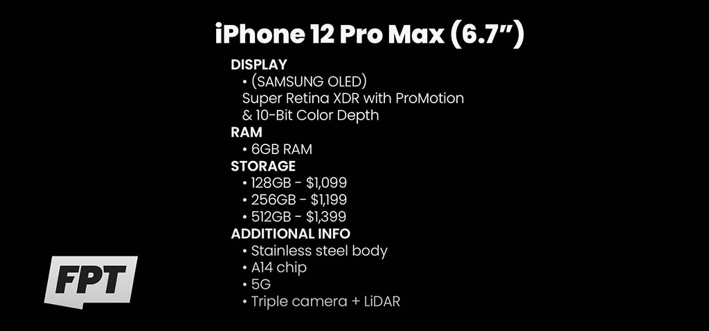 Apple iPhone 12 Pro Max Specification and Price
