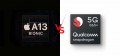 Qualcomm Snapdragon 865 Plus vs A13 Bionic