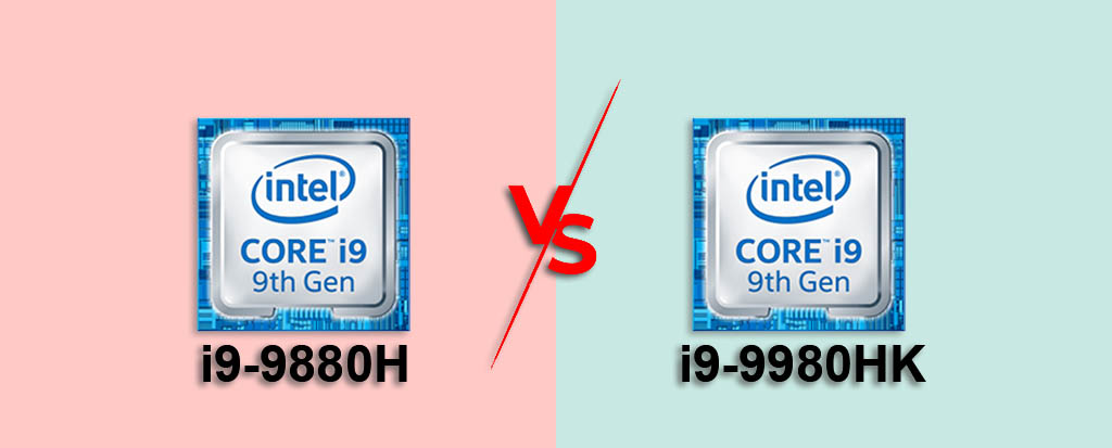 Intel Core i9-9880H vs i9-9980HK Specification Comparison