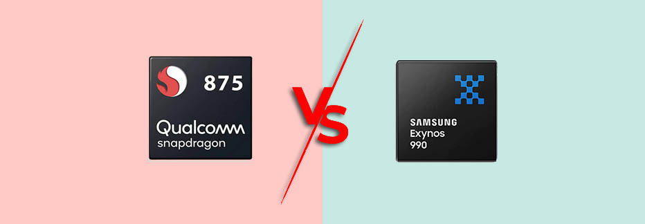 Qualcomm Snapdragon 875 vs Exynos 990 Specification Comparison